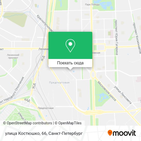 Карта улица Костюшко, 66