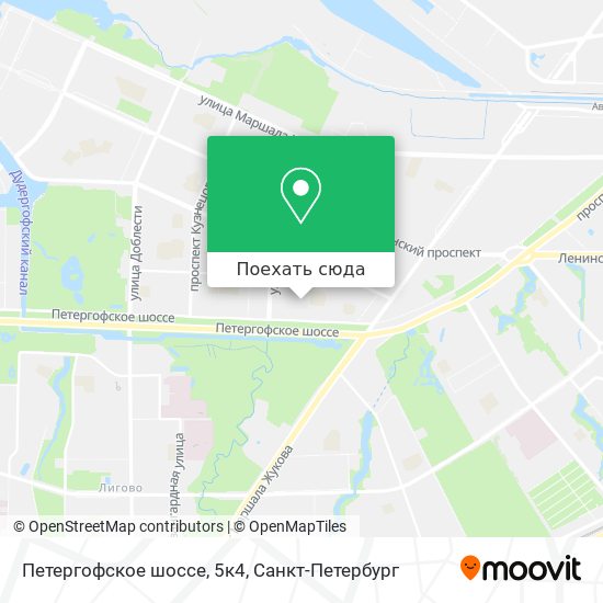 Карта Петергофское шоссе, 5к4
