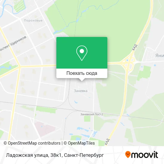 Карта Ладожская улица, 38к1
