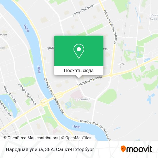 Карта Народная улица, 38А
