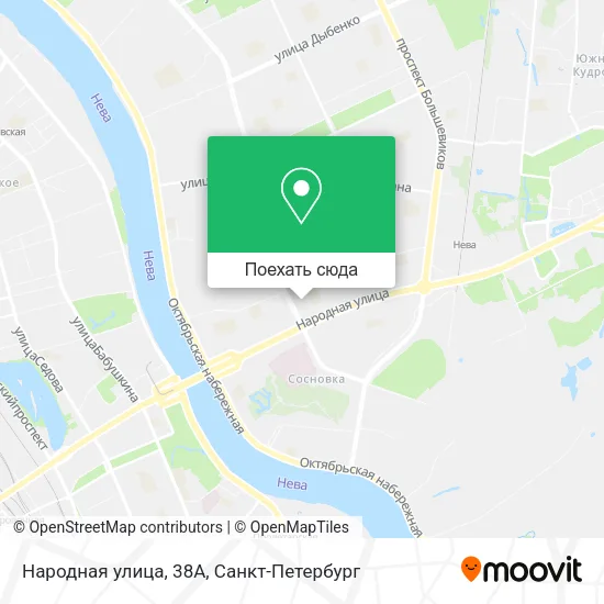 Карта Народная улица, 38А