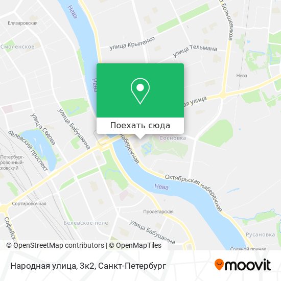 Карта Народная улица, 3к2