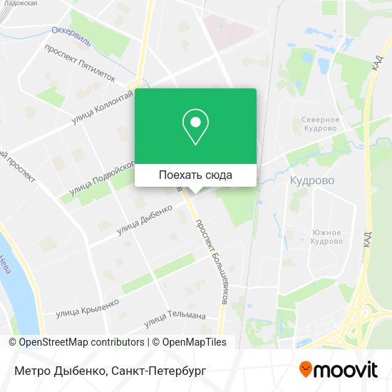 Карта Метро Дыбенко