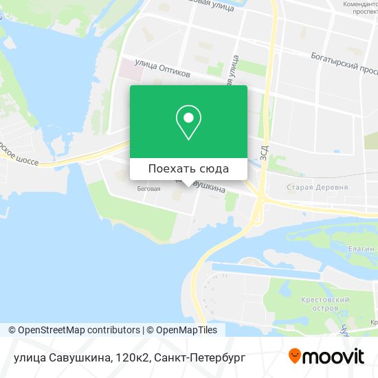 Карта улица Савушкина, 120к2