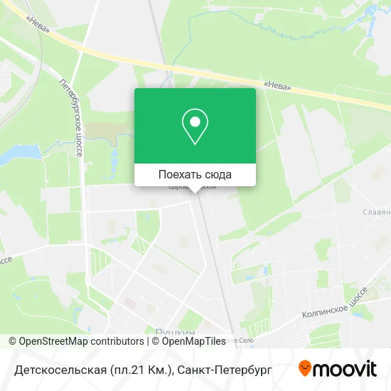 Карта Детскосельская (пл.21 Км.)