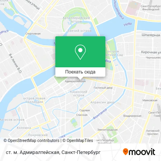 Карта ст. м. Адмиралтейская