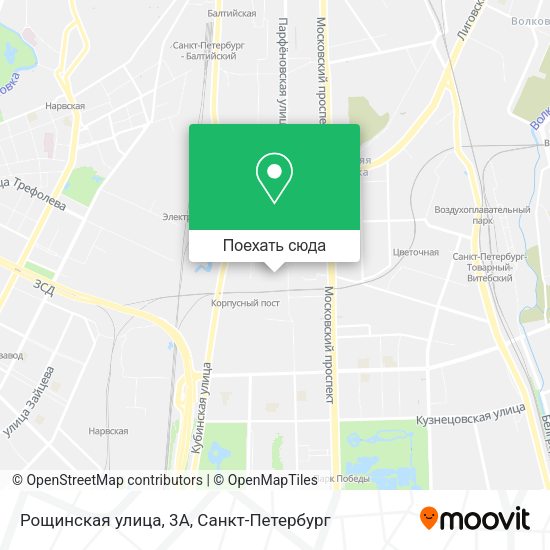 Карта Рощинская улица, 3А