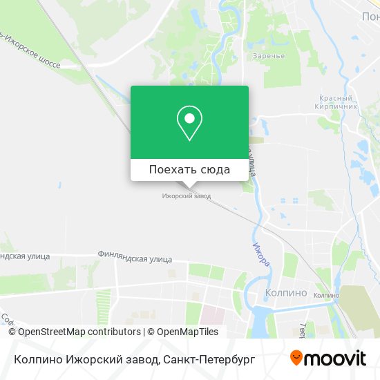 Карта Колпино Ижорский завод