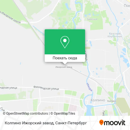 Карта Колпино Ижорский завод