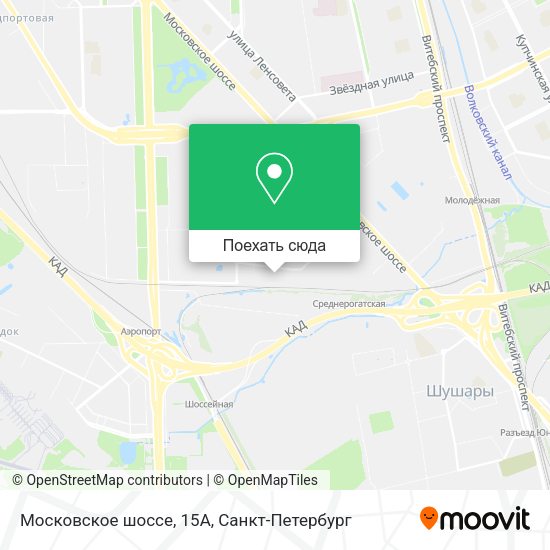 Карта Московское шоссе, 15А
