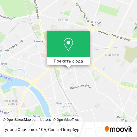 Карта улица Харченко, 10Б
