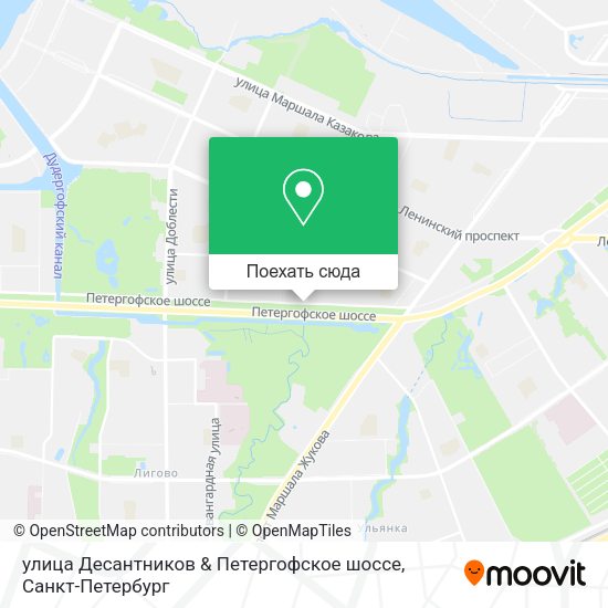 Карта улица Десантников & Петергофское шоссе
