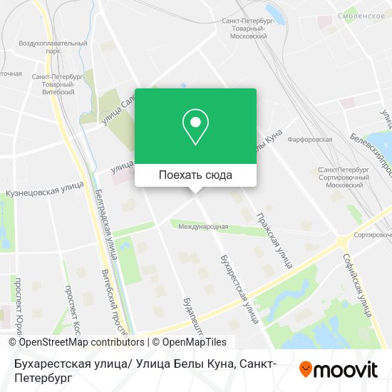 Карта Бухарестская улица/ Улица Белы Куна
