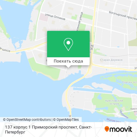 Карта 137 корпус 1 Приморский проспект