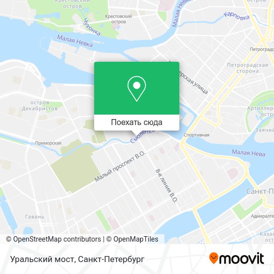 Карта Уральский мост