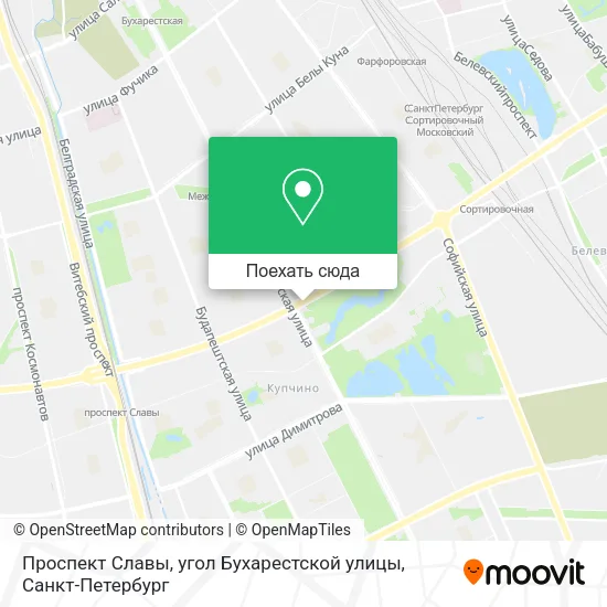 Карта Проспект Славы, угол Бухарестской улицы