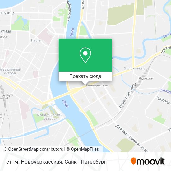 Карта ст. м. Новочеркасская