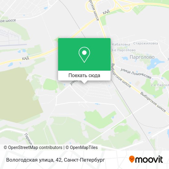 Карта Вологодская улица, 42