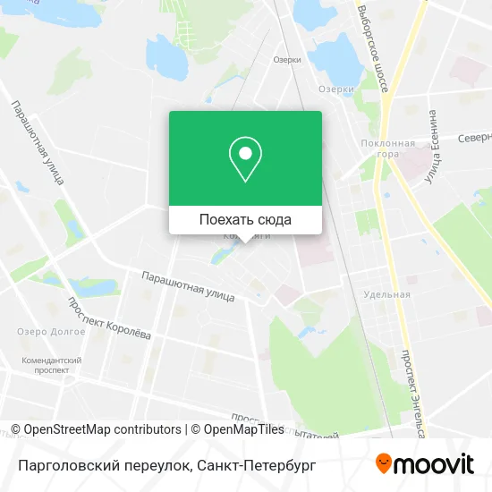 Карта Парголовский переулок