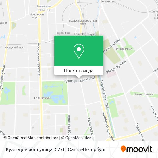 Карта Кузнецовская улица, 52к6