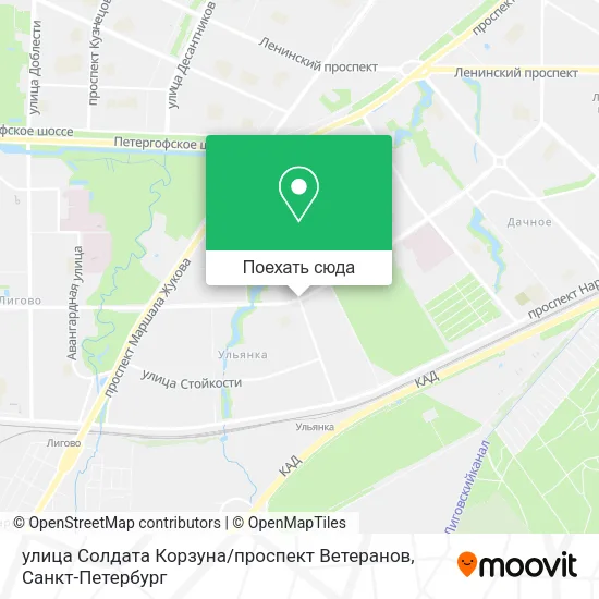 Карта улица Солдата Корзуна / проспект Ветеранов