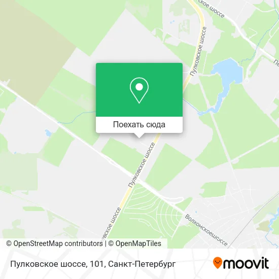 Карта Пулковское шоссе, 101