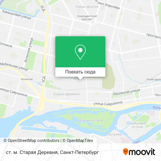 Карта ст. м. Старая Деревня