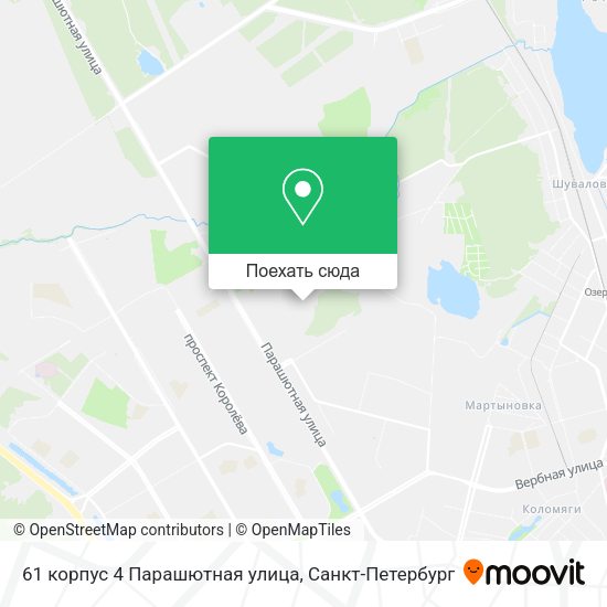 Карта 61 корпус 4 Парашютная улица