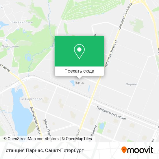 Карта станция Парнас