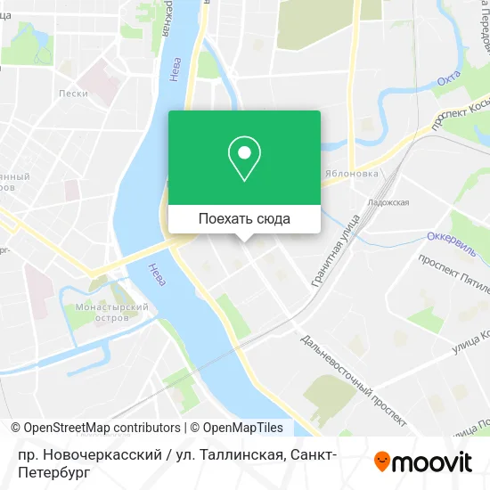 Карта пр. Новочеркасский / ул. Таллинская