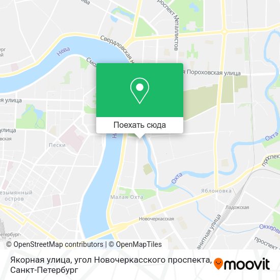 Карта Якорная улица, угол Новочеркасского проспекта