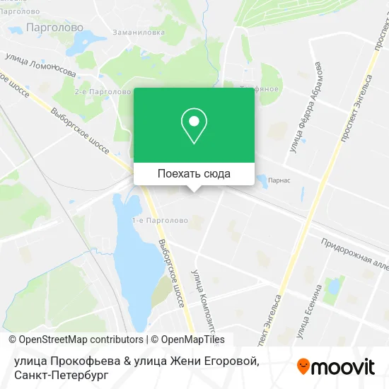 Карта улица Прокофьева & улица Жени Егоровой