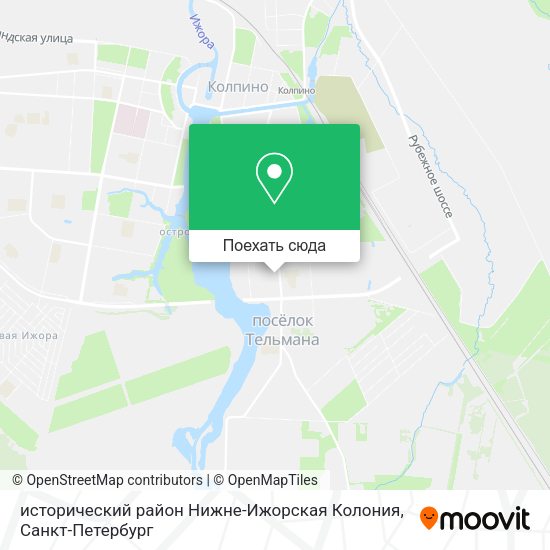 Карта исторический район Нижне-Ижорская Колония
