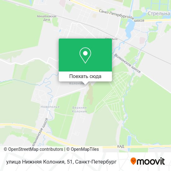 Карта улица Нижняя Колония, 51
