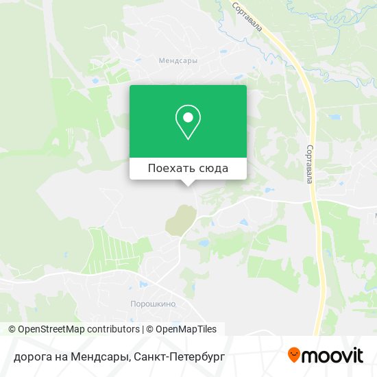 Карта дорога на Мендсары