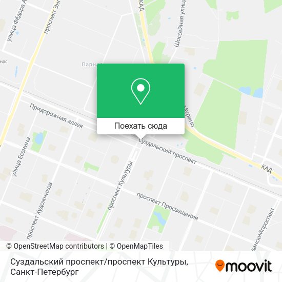 Карта Суздальский проспект / проспект Культуры