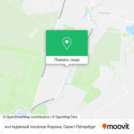 Карта коттеджный посёлок Корона