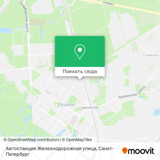 Карта Автостанция Железнодорожная улица