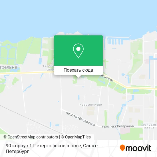 Карта 90 корпус 1 Петергофское шоссе