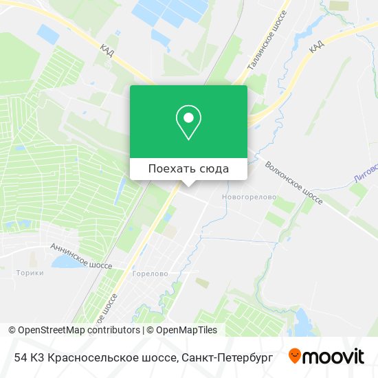 Карта 54 К3 Красносельское шоссе