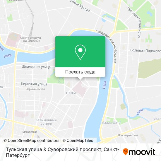 Карта Тульская улица & Суворовский проспект