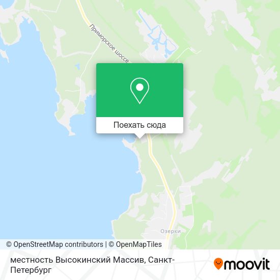 Карта местность Высокинский Массив