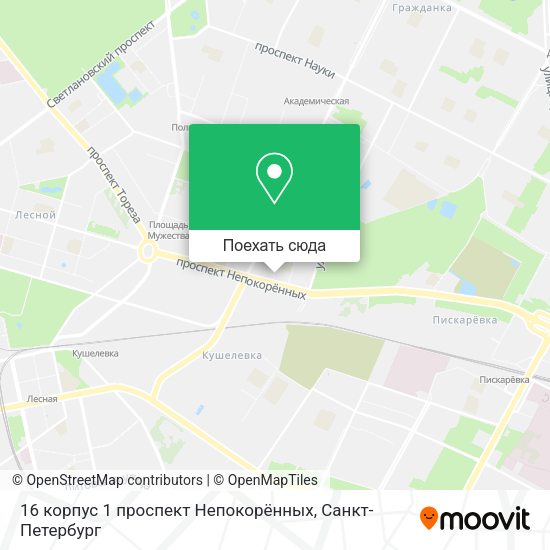 Карта 16 корпус 1 проспект Непокорённых