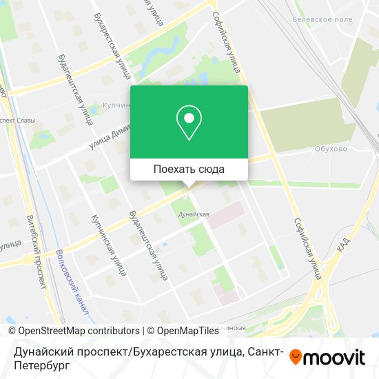 Карта Дунайский проспект / Бухарестская улица