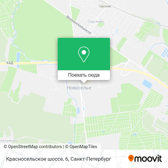 Карта Красносельское шоссе, 6