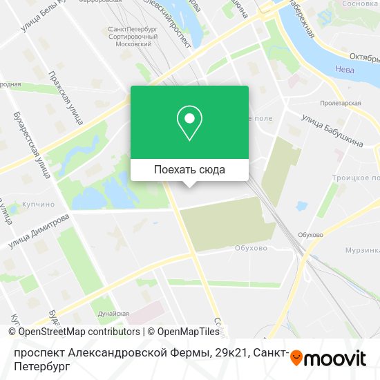 Карта проспект Александровской Фермы, 29к21