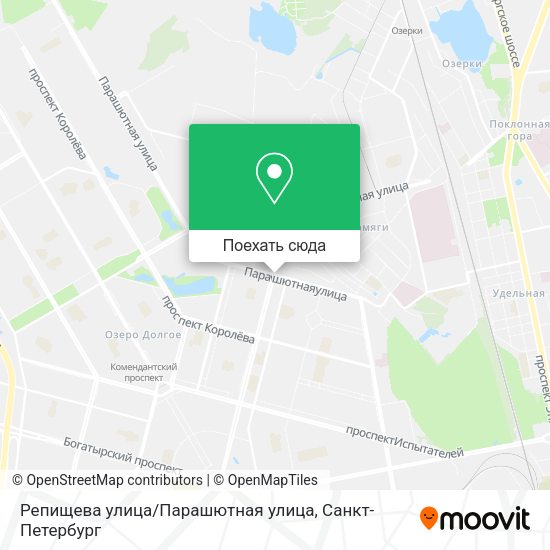 Карта Репищева улица / Парашютная улица