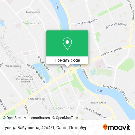 Карта улица Бабушкина, 42к4/1