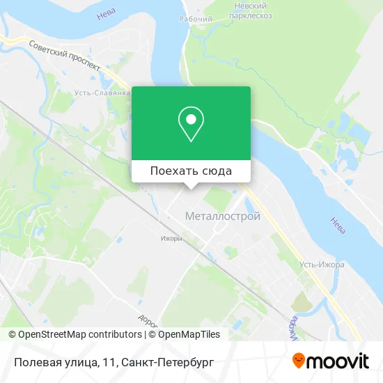 Карта Полевая улица, 11