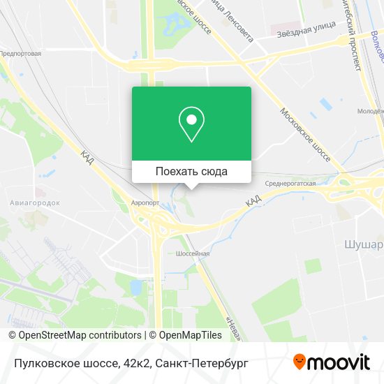 Карта Пулковское шоссе, 42к2